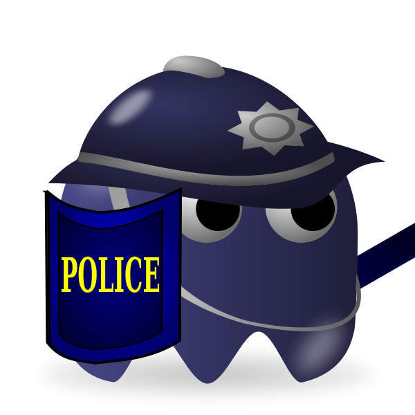 SVG Game policeman icon vector image