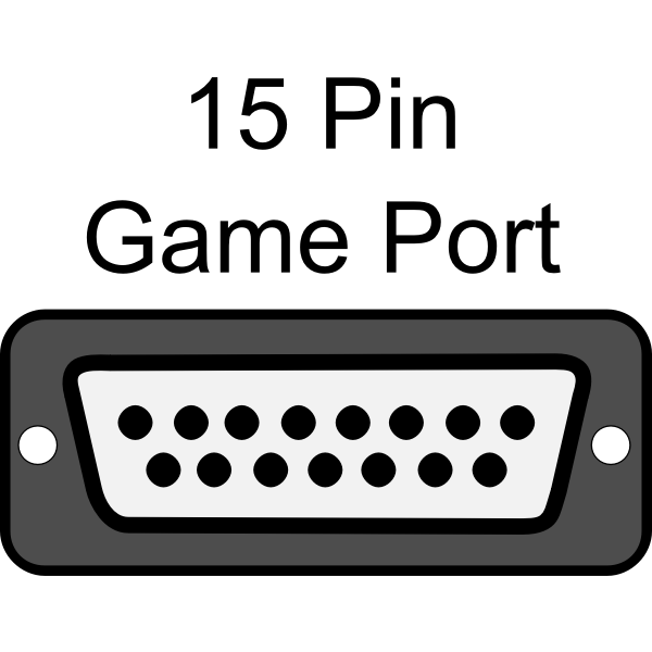 SVG Game port with 15 poles vector clip art