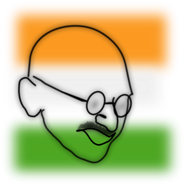SVG Gandhi vector image