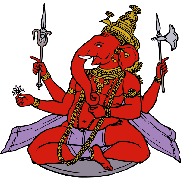 SVG Ganesha vector drawing