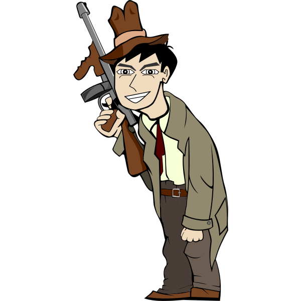 SVG Gangster with a gun
