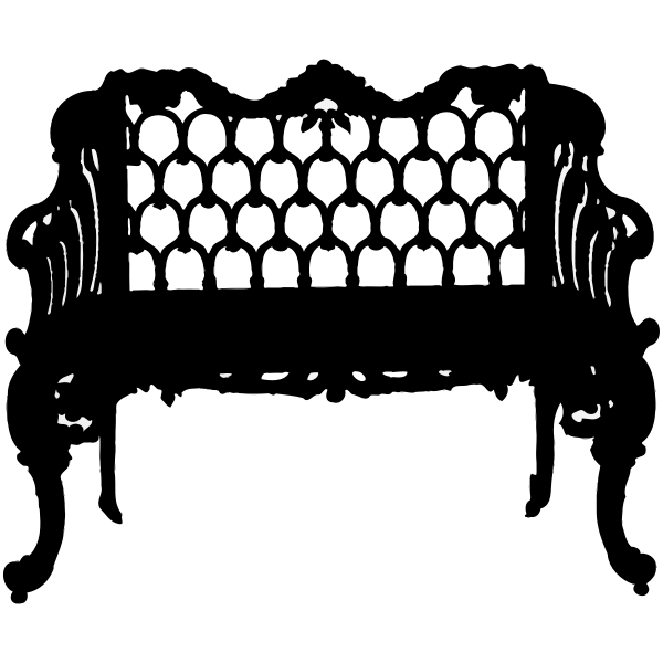 SVG Garden bench silhouette