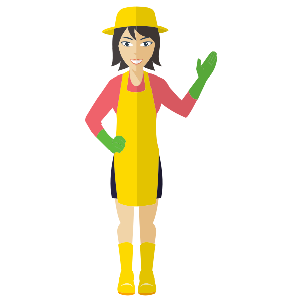 SVG Gardening woman