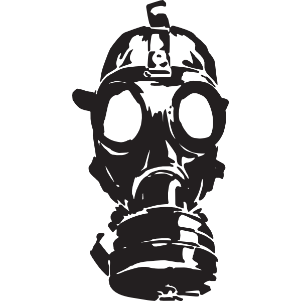 SVG Gas mask monochrome