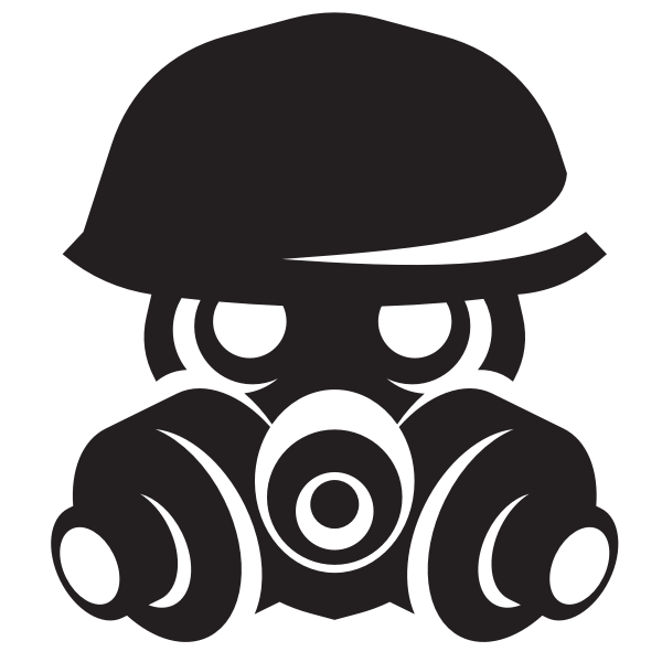SVG Gas mask silhouette clip art