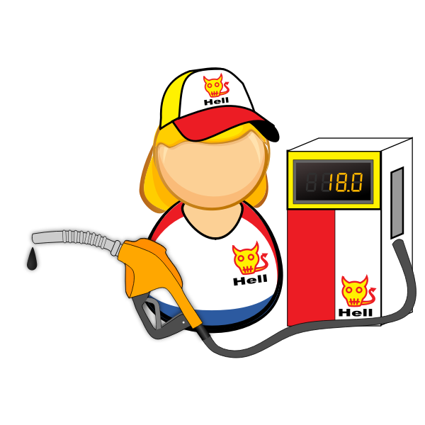 SVG Gas station attendant