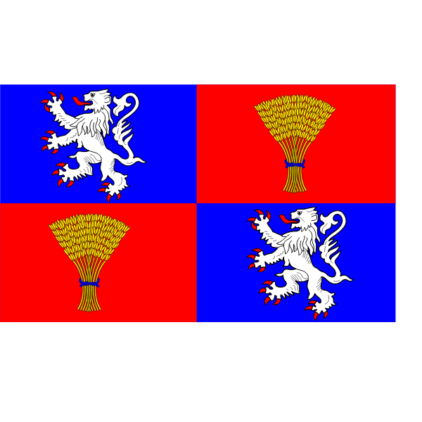 SVG Gascony region flag vector illustration