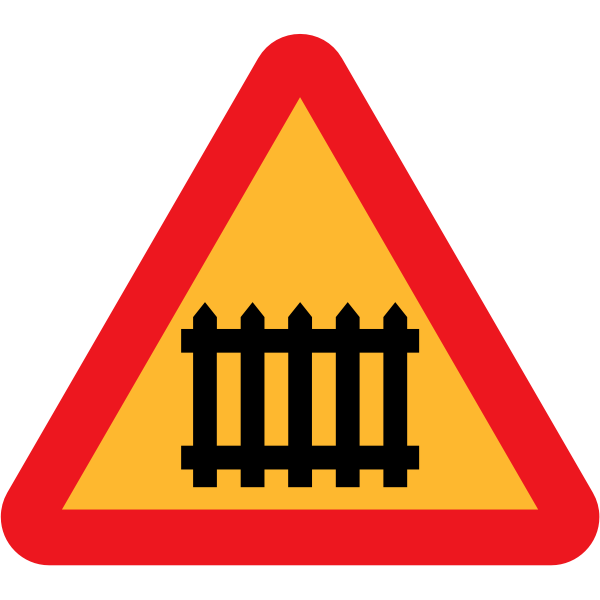 SVG Gate ahead sign vector illustration