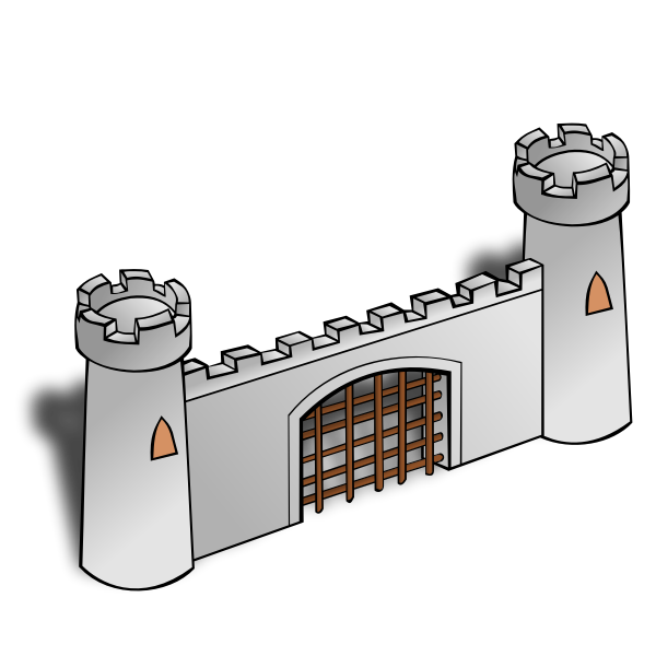 SVG Gate of a castle vector