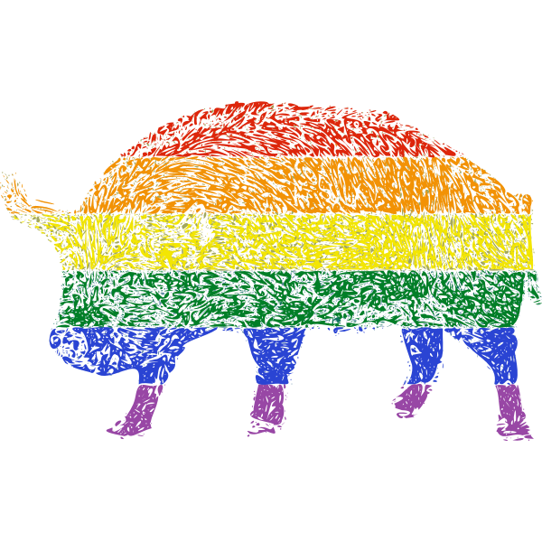 SVG Gay bull vector illustration