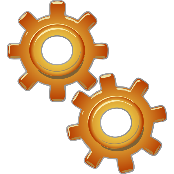 SVG Gear mechanics vector drawing
