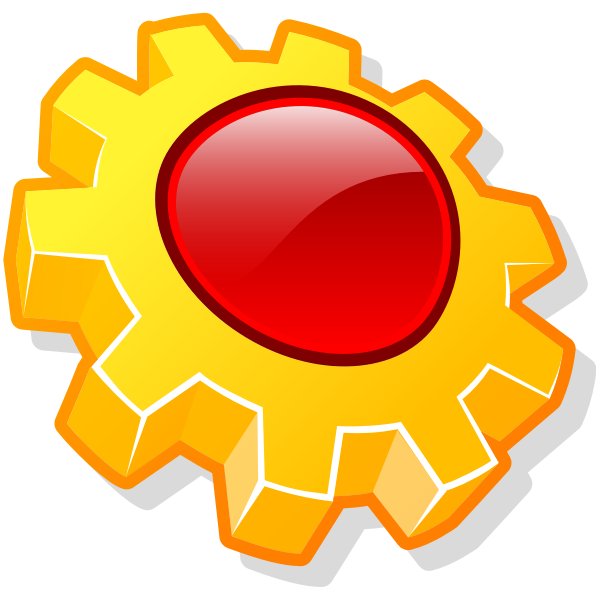 SVG Gear wheel color vector image