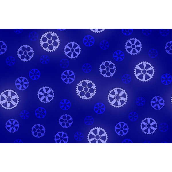 SVG Gears pattern in blue color
