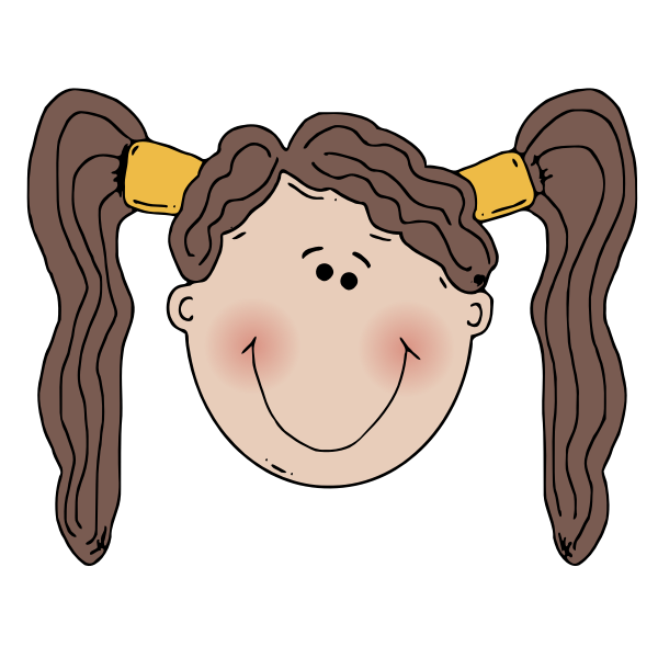 SVG Geek girl face vector