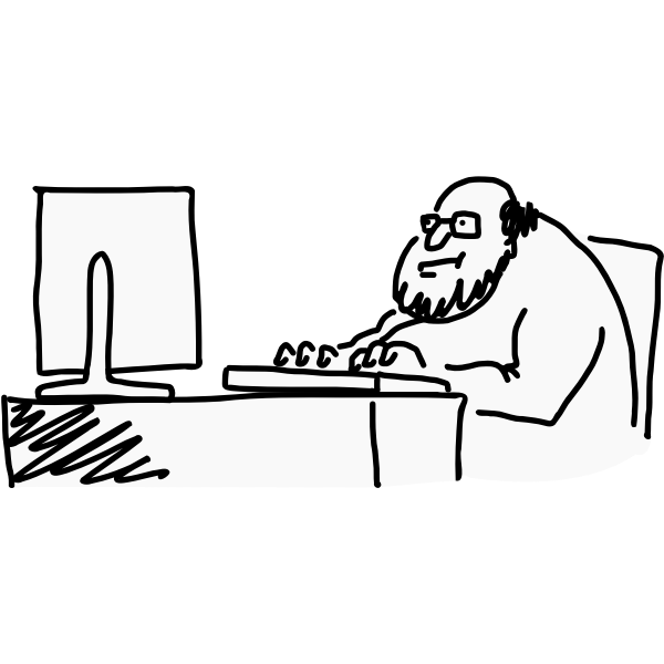 SVG Geek in doodle style illustration