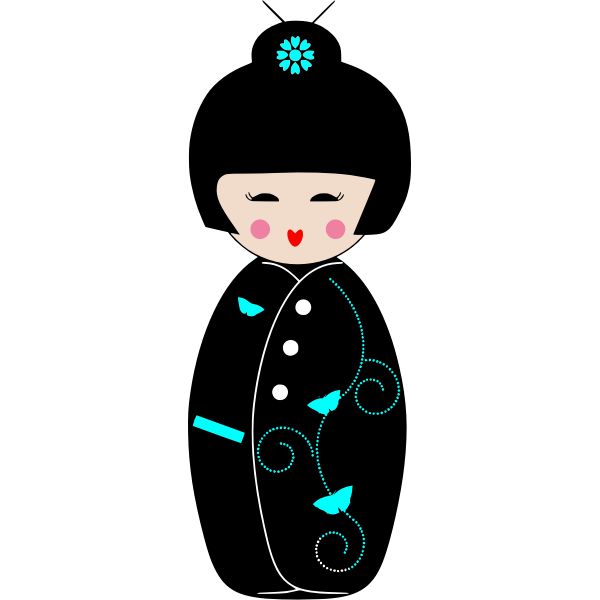 SVG Geisha cartoon