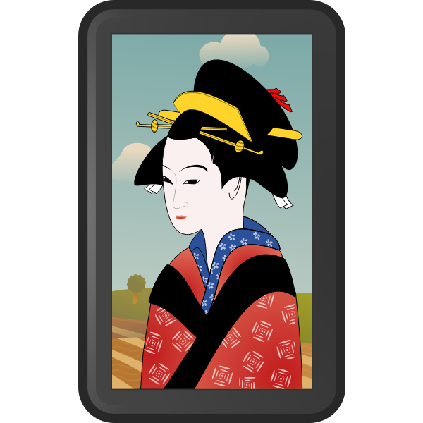SVG Geisha portrait