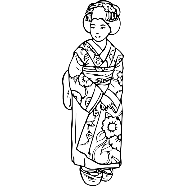 SVG Geisha vector image
