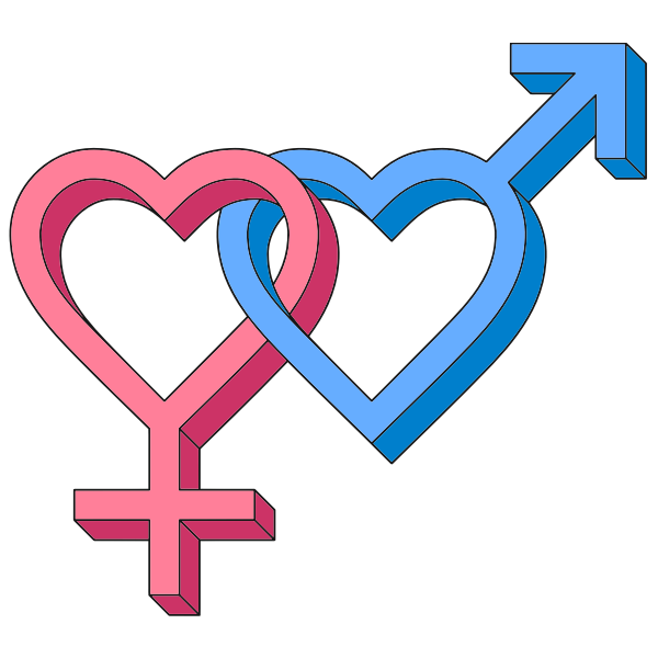 SVG Gender Hearts