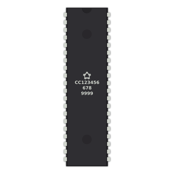 SVG Generic 40-pin IC chip vector graphics