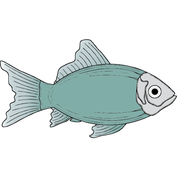 SVG Generic blue fish vector illustration