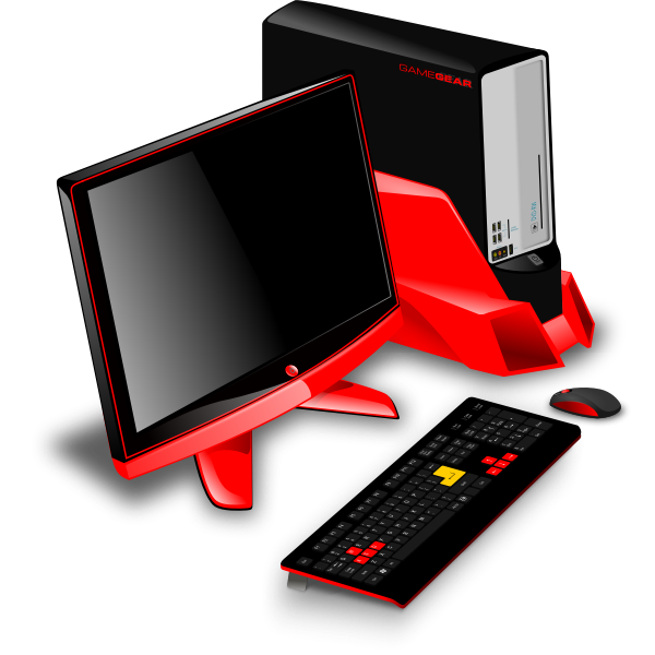 SVG Generic gaming computer station vector graphics
