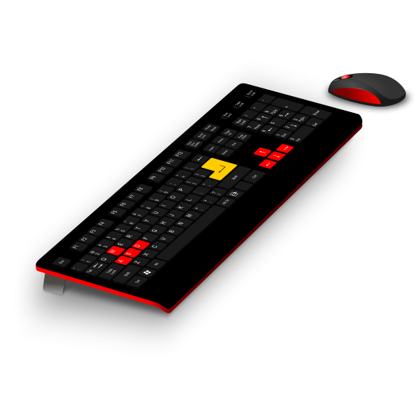 SVG Generic gaming keyboard and mouse vector image