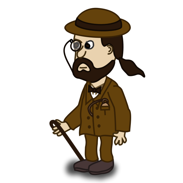 SVG Gentleman comic character vector image