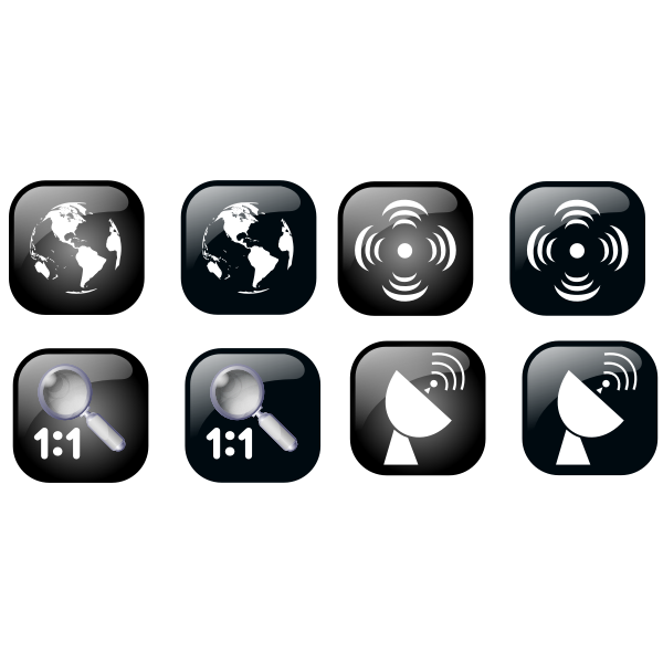 SVG Geographical map icons