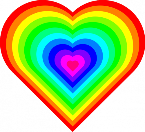 SVG geometric 12 color heart