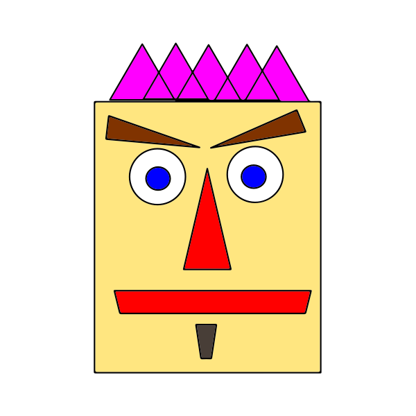 SVG Geometric face