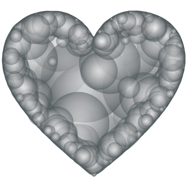 SVG Geometric Heart Grayscale