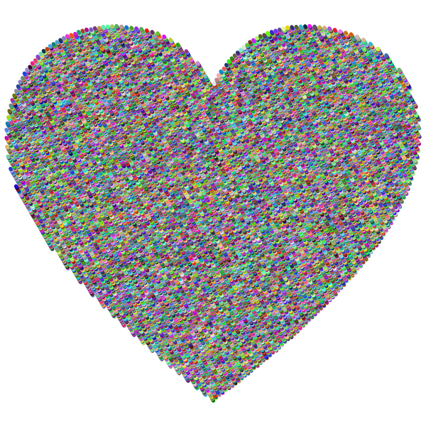 SVG Geometric Heart Prismatic