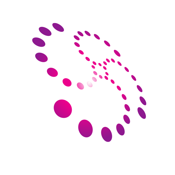 SVG Geometric shape with pink dots