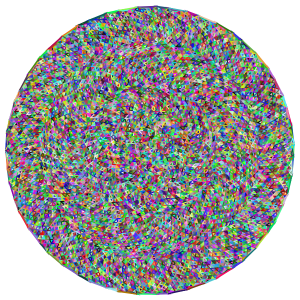 SVG Geometric Triangular Circle Prismatic Variation