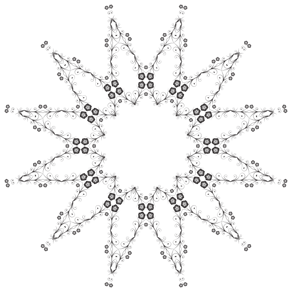 SVG Geometrical decorative flower