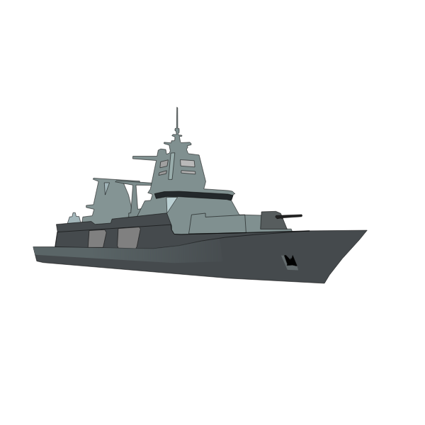 SVG German Bundeswehr frigate vector image