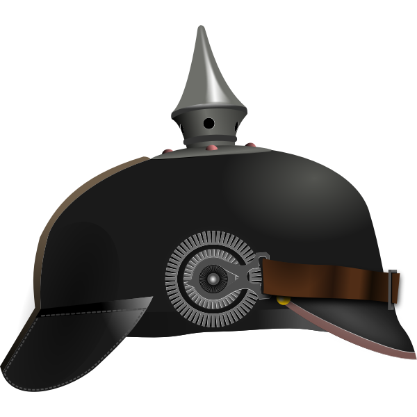 SVG German helmet vector drawing