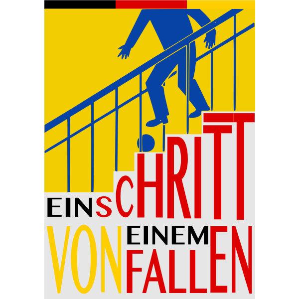 SVG German poster for falling