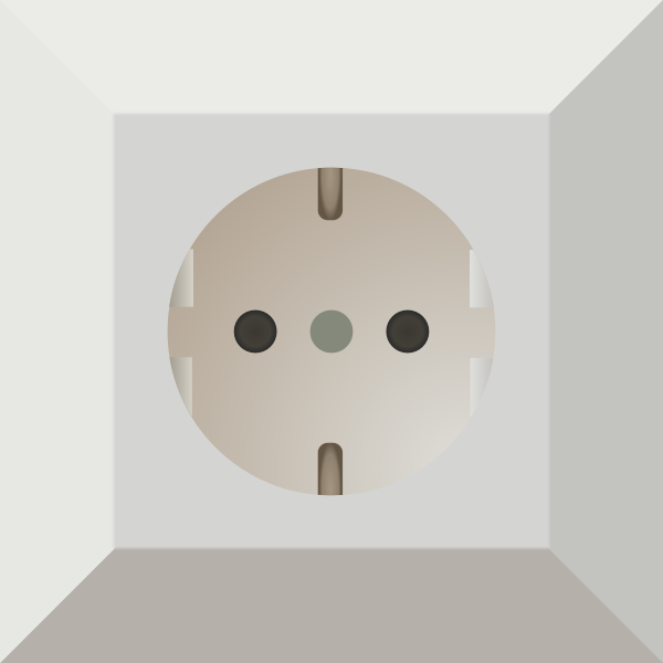 SVG German power socket vector clip art