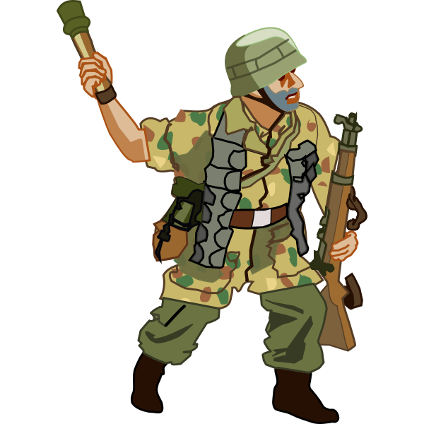 SVG German soldier portrait