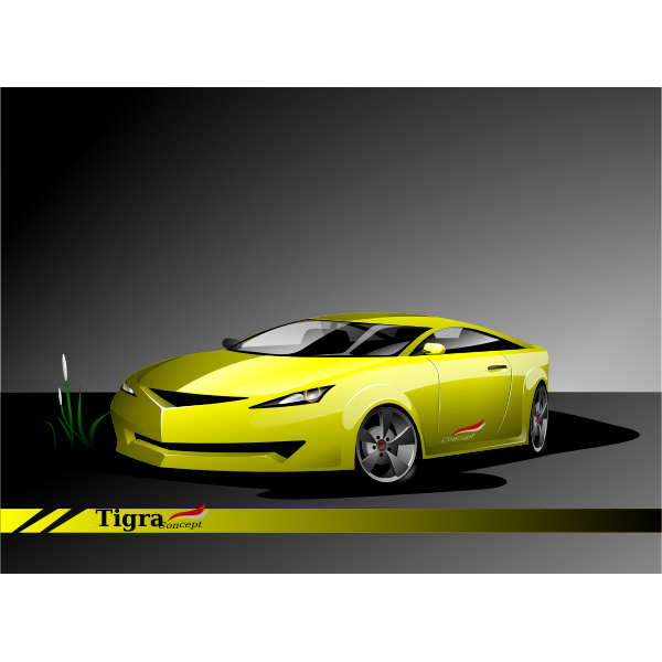 SVG German sport car vector drawing