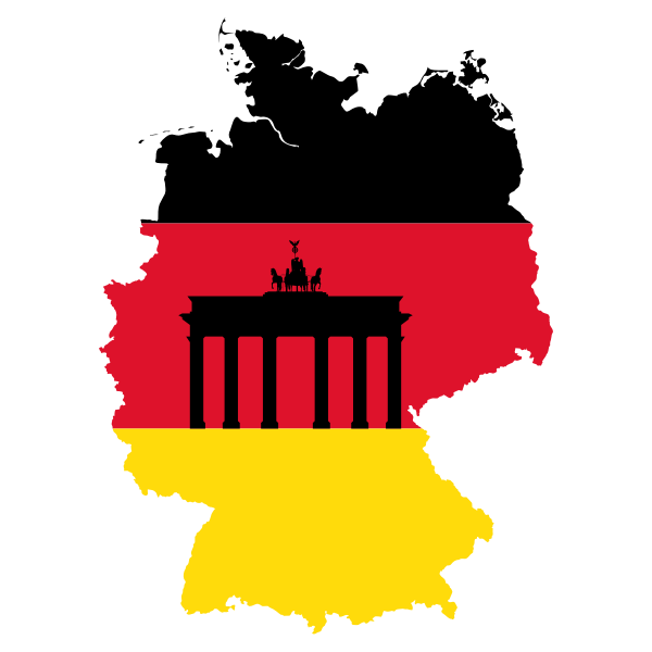 SVG Germany flag and map