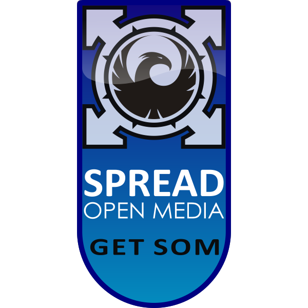 SVG Get SOM spread open media sign vector image
