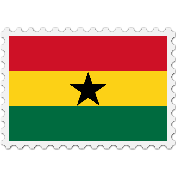 SVG Ghana flag stamp