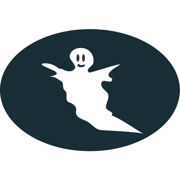 SVG Ghost in oval silhouette vector image