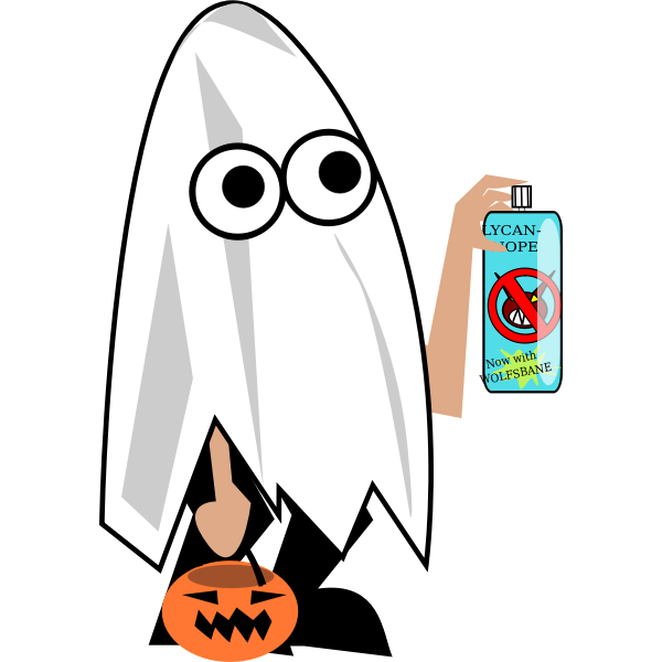 SVG Ghost trick or treate vector image