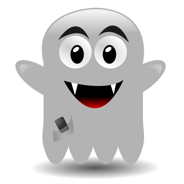 SVG ghost with a cellephone