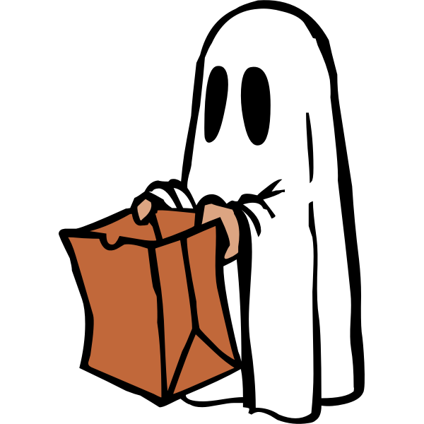 SVG Ghost with bag colour