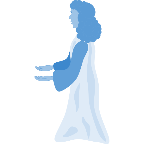 SVG Ghostly lady in blue